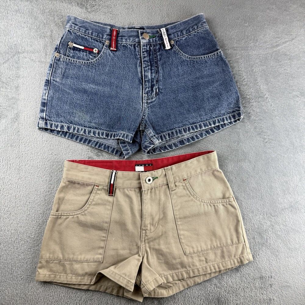Tommy Hilfiger Set Of 2 Women’s Shorts Size 1  Y2K 2000s Vintage